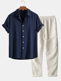 William | Men's Casual Summer Shirt and Drawstring Pants Set