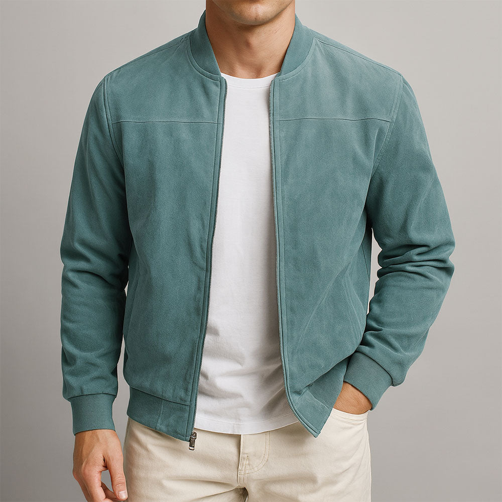 Nate | Modern minimalist bomber zip jacket