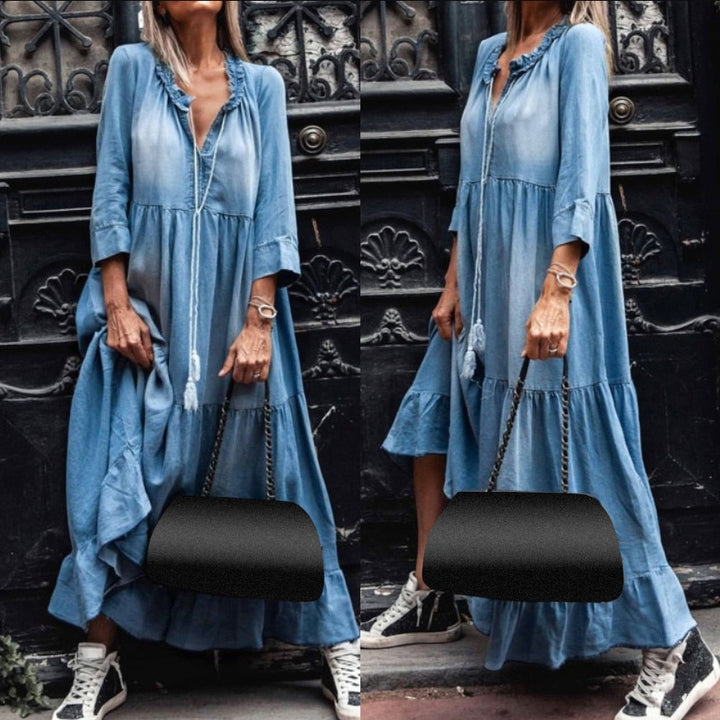 Qahira | Indigo Maxi Dress