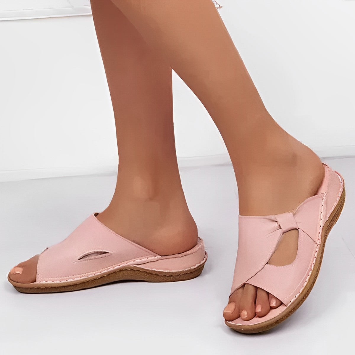 Scarlet | Women's Orthopedic Vegan Leather Slide Sandals