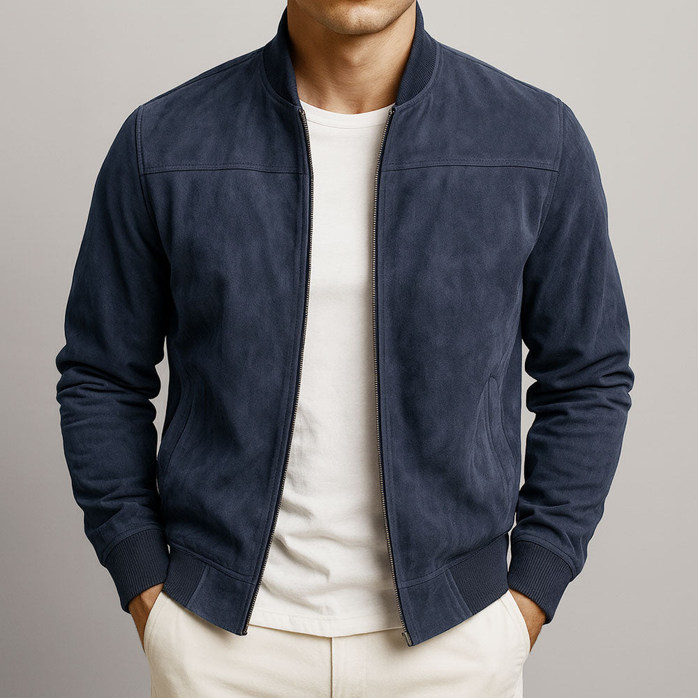 Nate | Modern minimalist bomber zip jacket