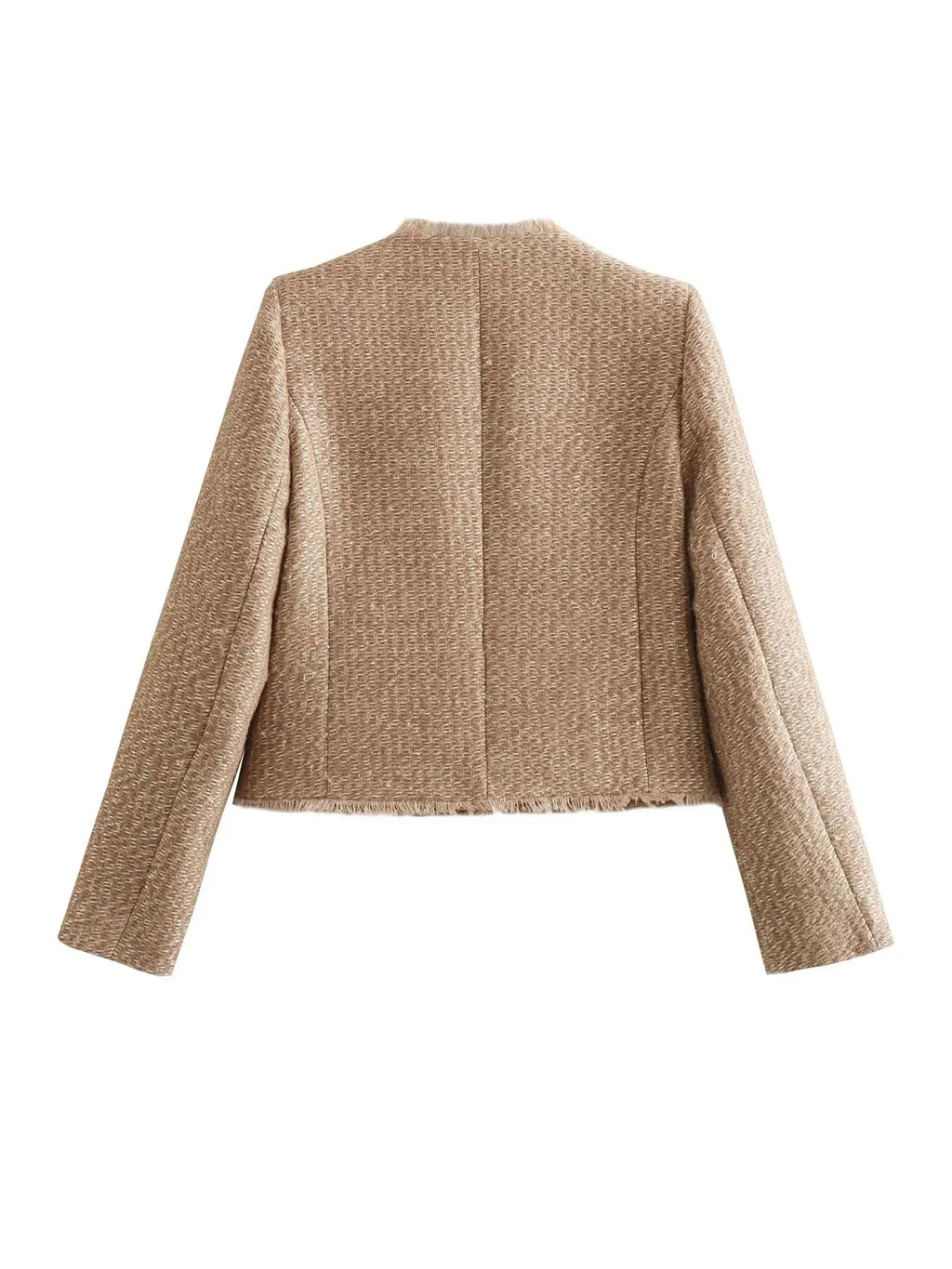 Scarlet | Women's Tweed Jacket with Buttons and Front Pockets