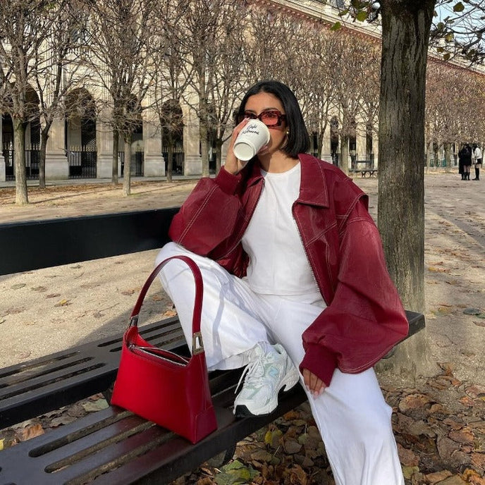Scarlet | Women's Oversized Jacket with Zip Closure