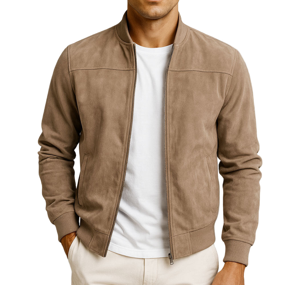 Nate | Modern minimalist bomber zip jacket