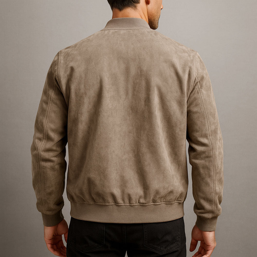 Nate | Modern minimalist bomber zip jacket