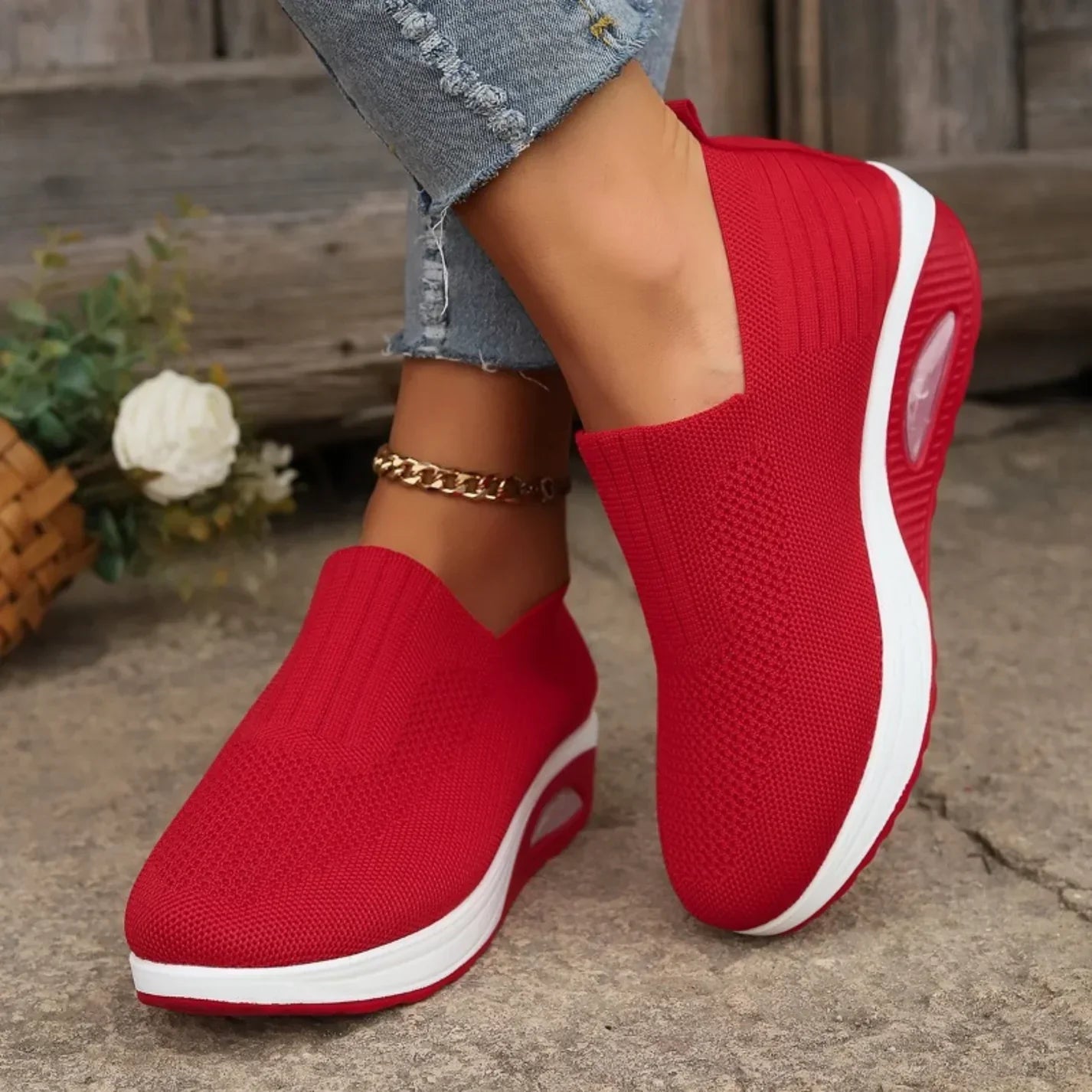 Scarlet | Women's Comfortable Orthopedic Slip-On Sneakers
