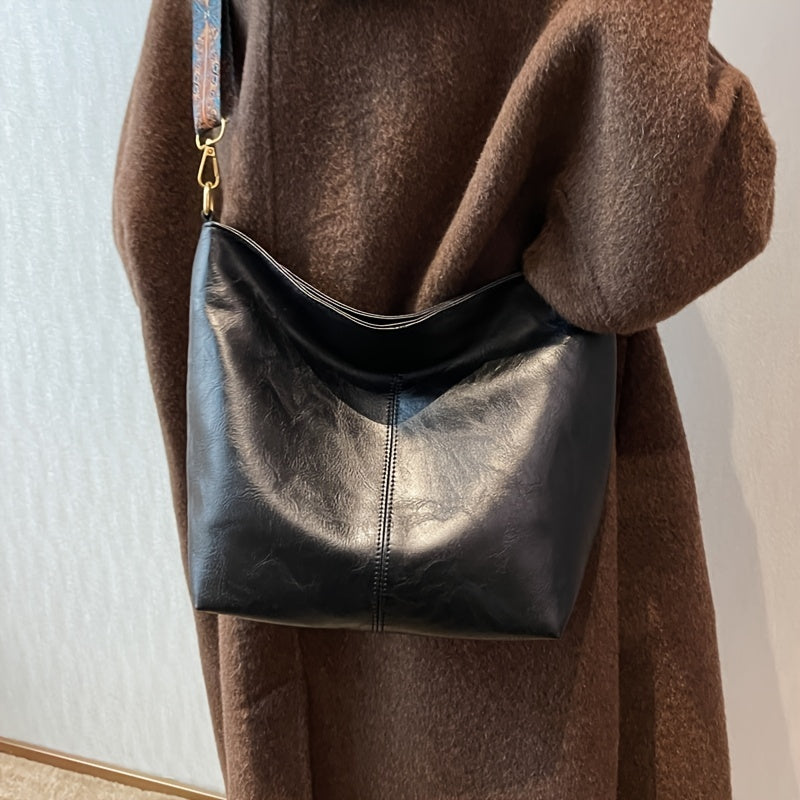 Tracie - Handcrafted Brown Leather Shoulder Bag with Boho Adjustable Strap