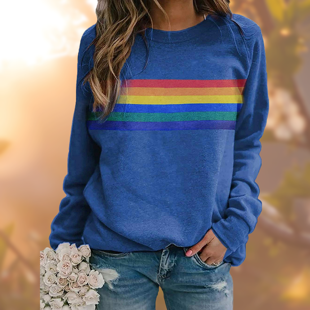 Scarlet | Comfortable Women's Crew Neck Pullover with Stripes