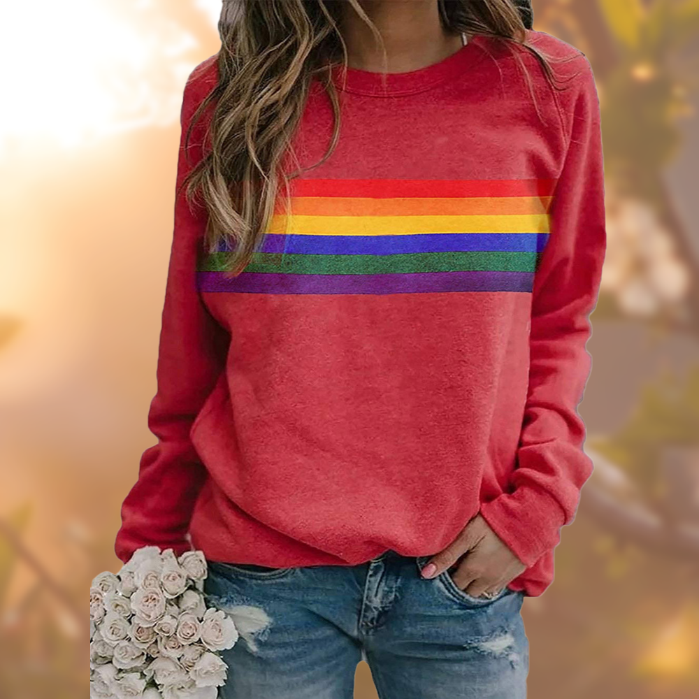 Scarlet | Comfortable Women's Crew Neck Pullover with Stripes