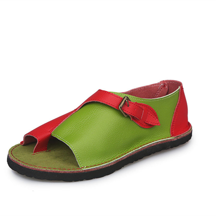 Nerida - Women Color Matching Strap Flat Sandals