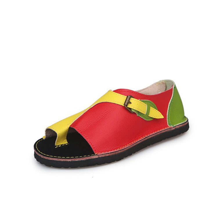 Nerida - Women Color Matching Strap Flat Sandals