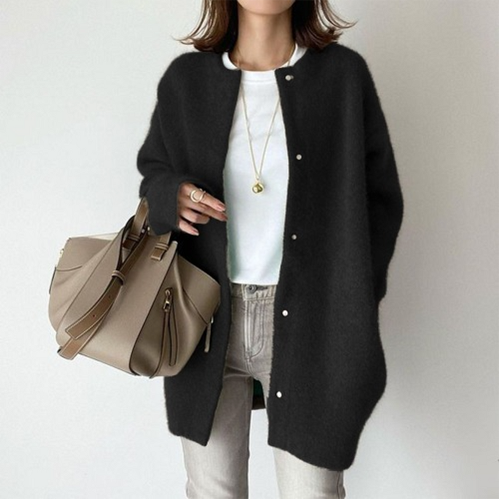 Scarlet | Women's Casual Knitted Cardigan with Button-Up Front