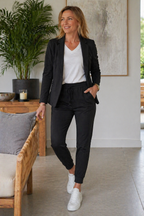 Scarlet | Women's Blazer and Pants Set with Drawstring Waist