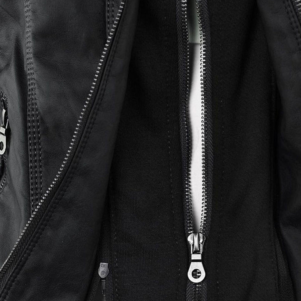 Scarlet | Women's Fitted Hooded Faux Leather Jacket