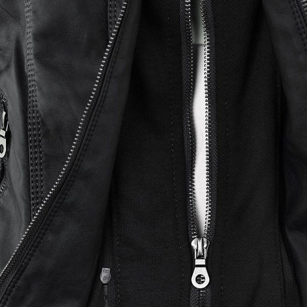 Scarlet | Women's Fitted Hooded Faux Leather Jacket