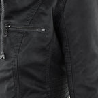 Scarlet | Women's Fitted Hooded Faux Leather Jacket