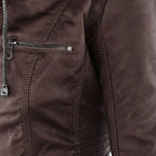 Scarlet | Women's Fitted Hooded Faux Leather Jacket