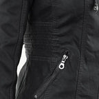 Scarlet | Women's Fitted Hooded Faux Leather Jacket