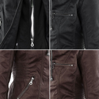 Scarlet | Women's Fitted Hooded Faux Leather Jacket