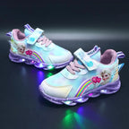 Scarlet | Women's Light-Up Sneakers with Rainbow Detail
