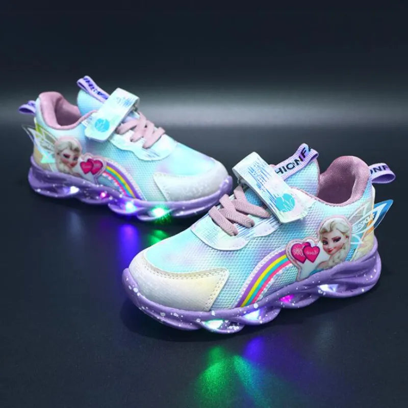 Scarlet | Women's Light-Up Sneakers with Rainbow Detail