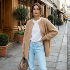 Scarlet | Women's Casual Knitted Cardigan with Button-Up Front
