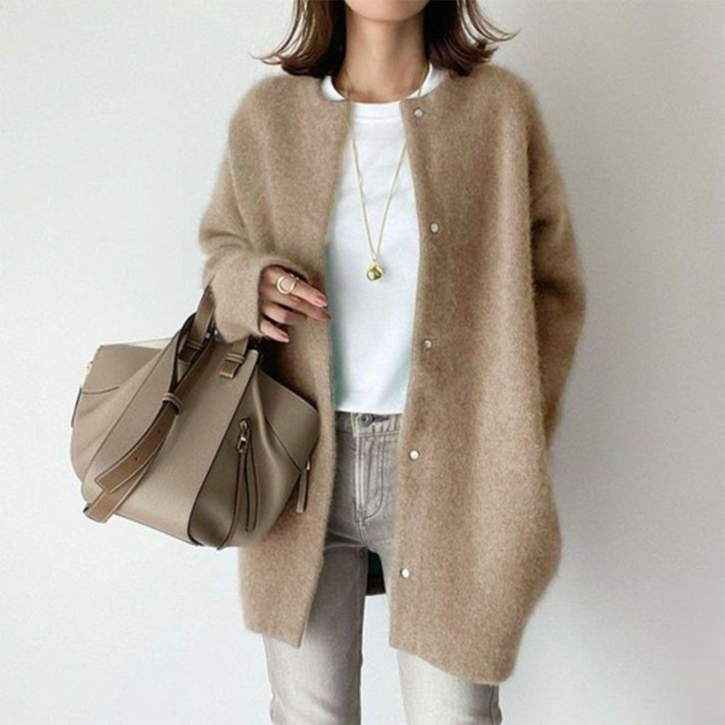 Scarlet | Women's Casual Knitted Cardigan with Button-Up Front