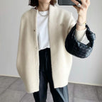 Scarlet | Women's Casual Knitted Cardigan with Button-Up Front
