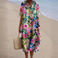 Scarlet | Women's Colorful Floral Printed Summer Dress