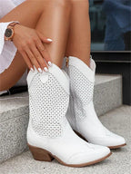 Scarlet | Women's Breathable Cowboy Boots with Zip Closure
