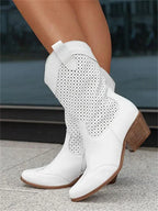 Scarlet | Women's Breathable Cowboy Boots with Zip Closure