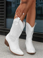 Scarlet | Women's Breathable Cowboy Boots with Zip Closure