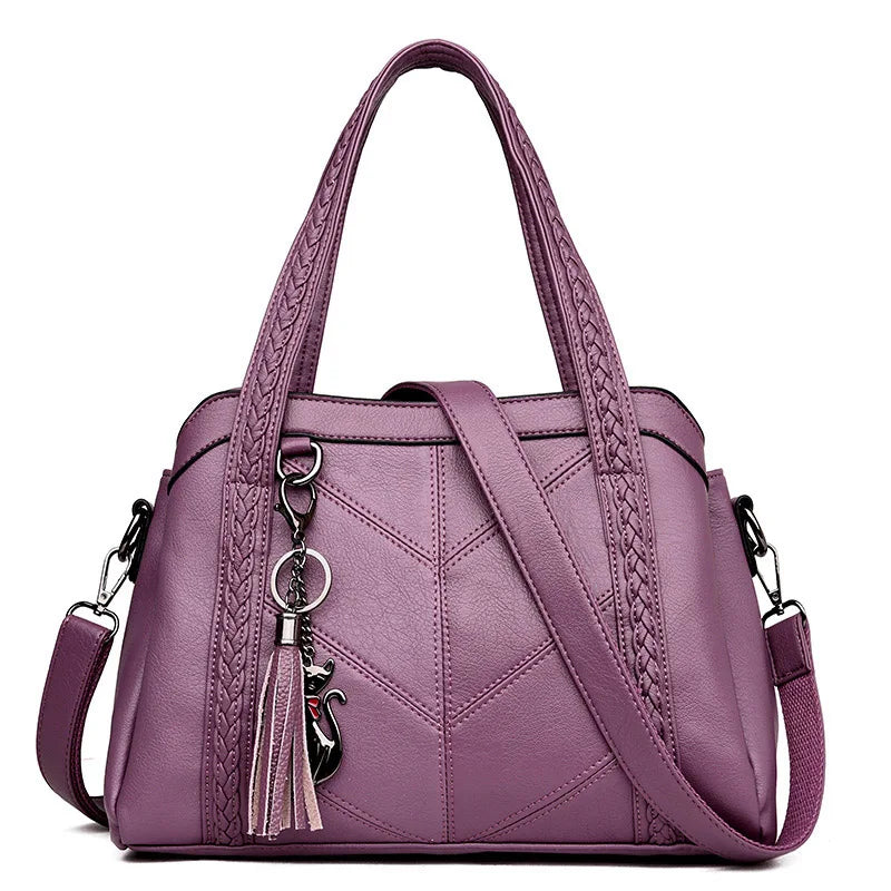 Jessa - Sleek Shoulder Bag with Braided Detailing