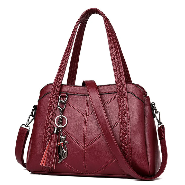 Jessa - Sleek Shoulder Bag with Braided Detailing