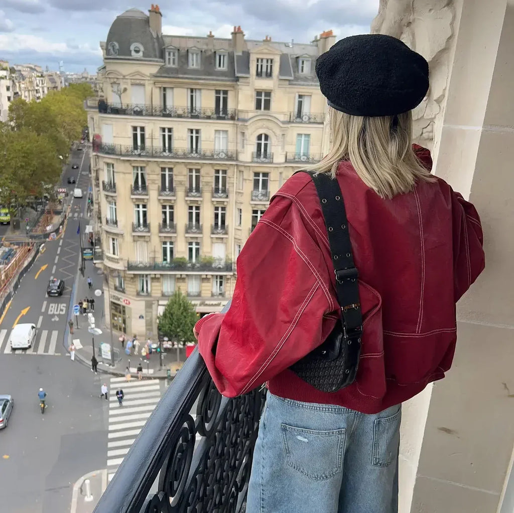 Scarlet | Women's Oversized Jacket with Zip Closure