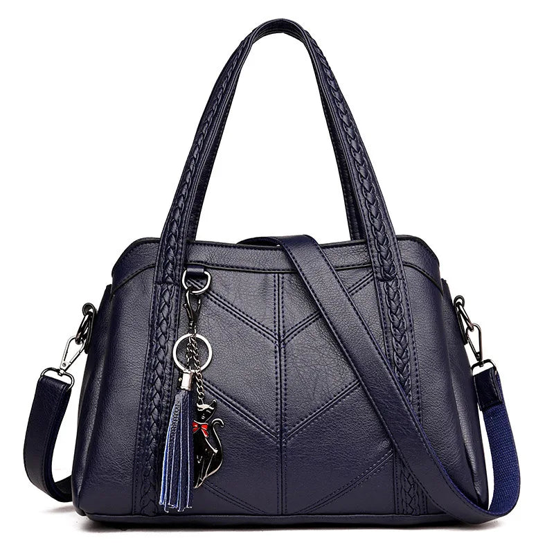 Jessa - Sleek Shoulder Bag with Braided Detailing