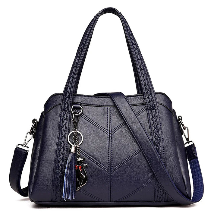 Jessa - Sleek Shoulder Bag with Braided Detailing