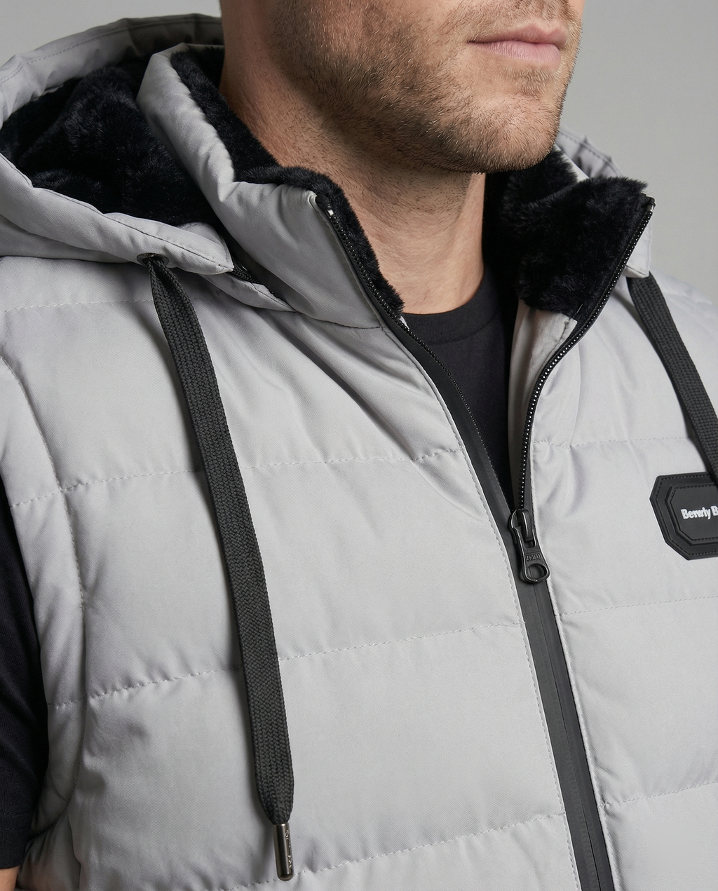 Benjamin | Hooded Puffer Vest with Zip Closure