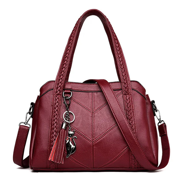 Jessa - Sleek Shoulder Bag with Braided Detailing