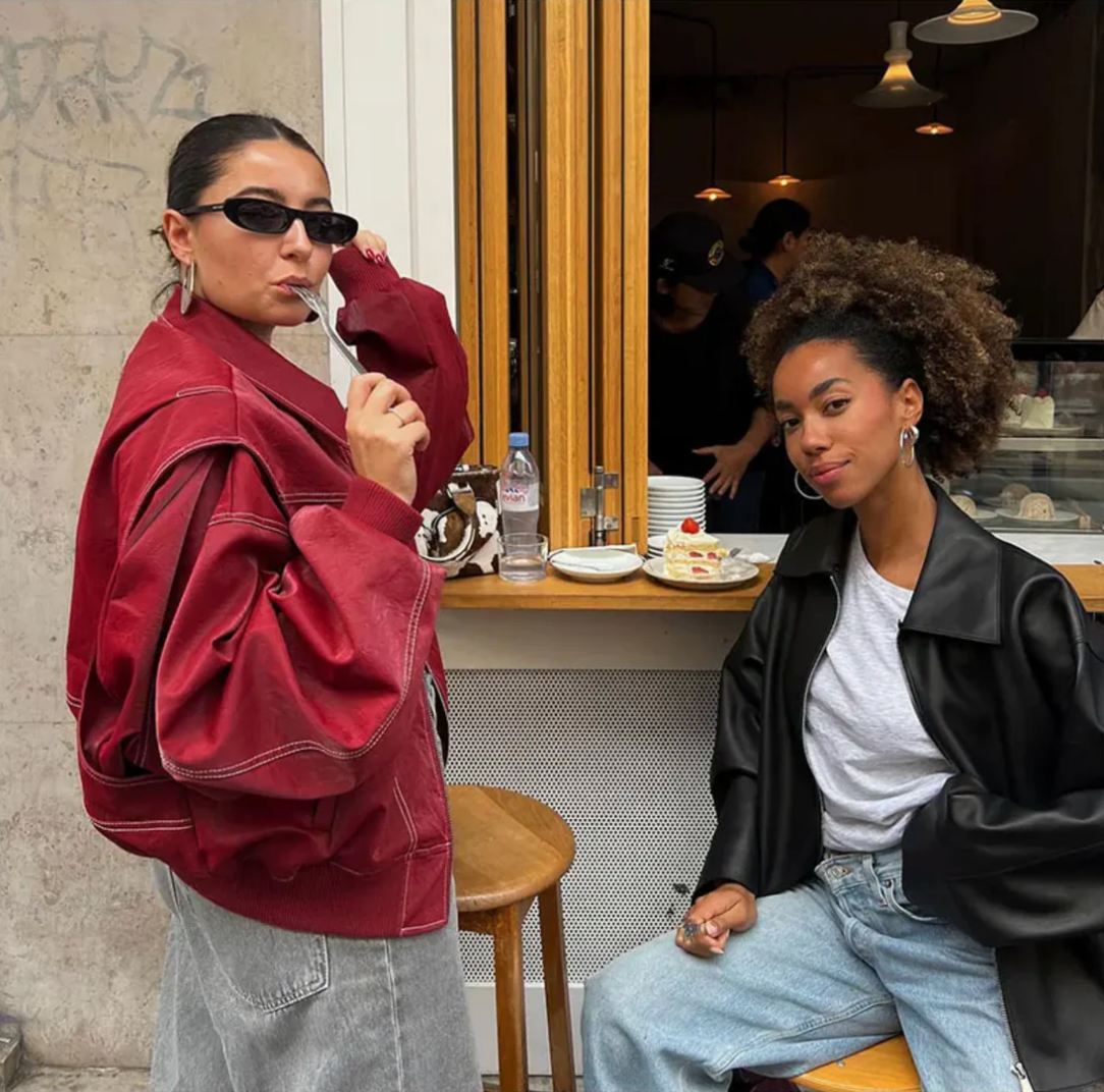 Scarlet | Women's Oversized Jacket with Zip Closure