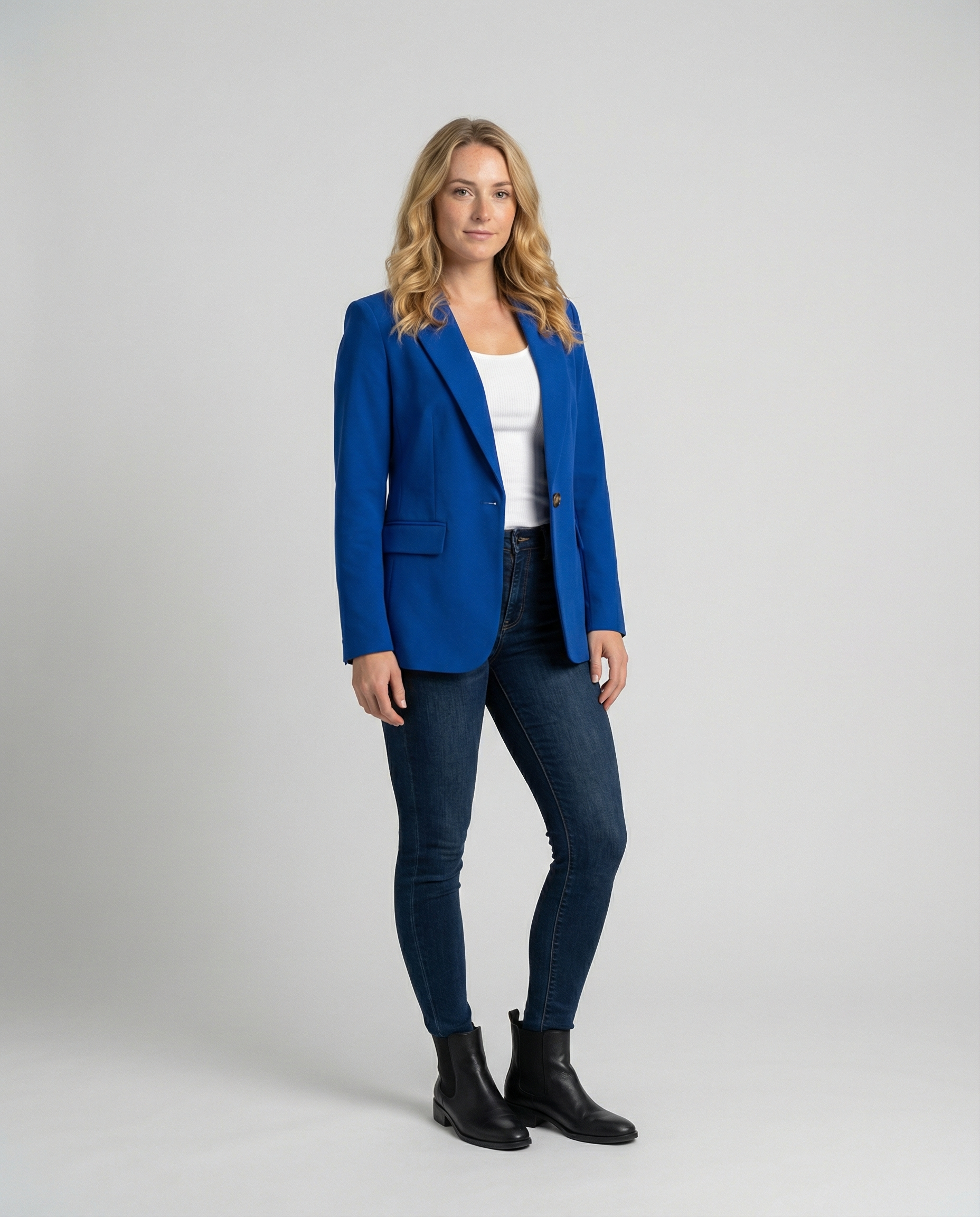 Scarlet | Women's Tailored Classic Fit Blazer with Long Sleeves