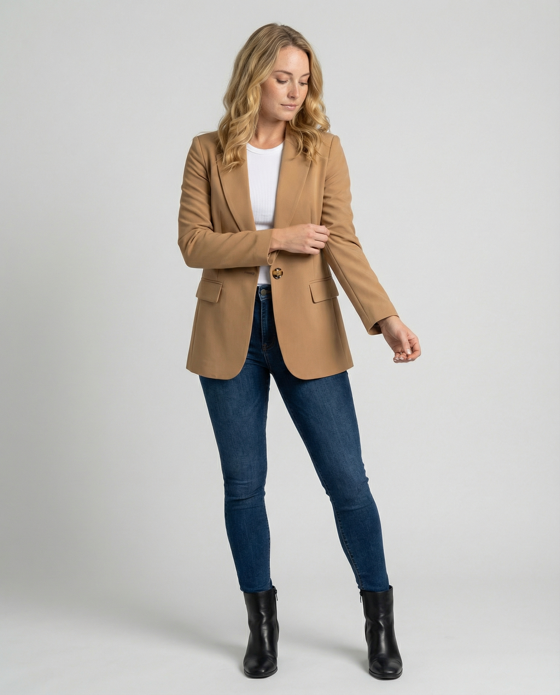 Scarlet | Women's Tailored Classic Fit Blazer with Long Sleeves