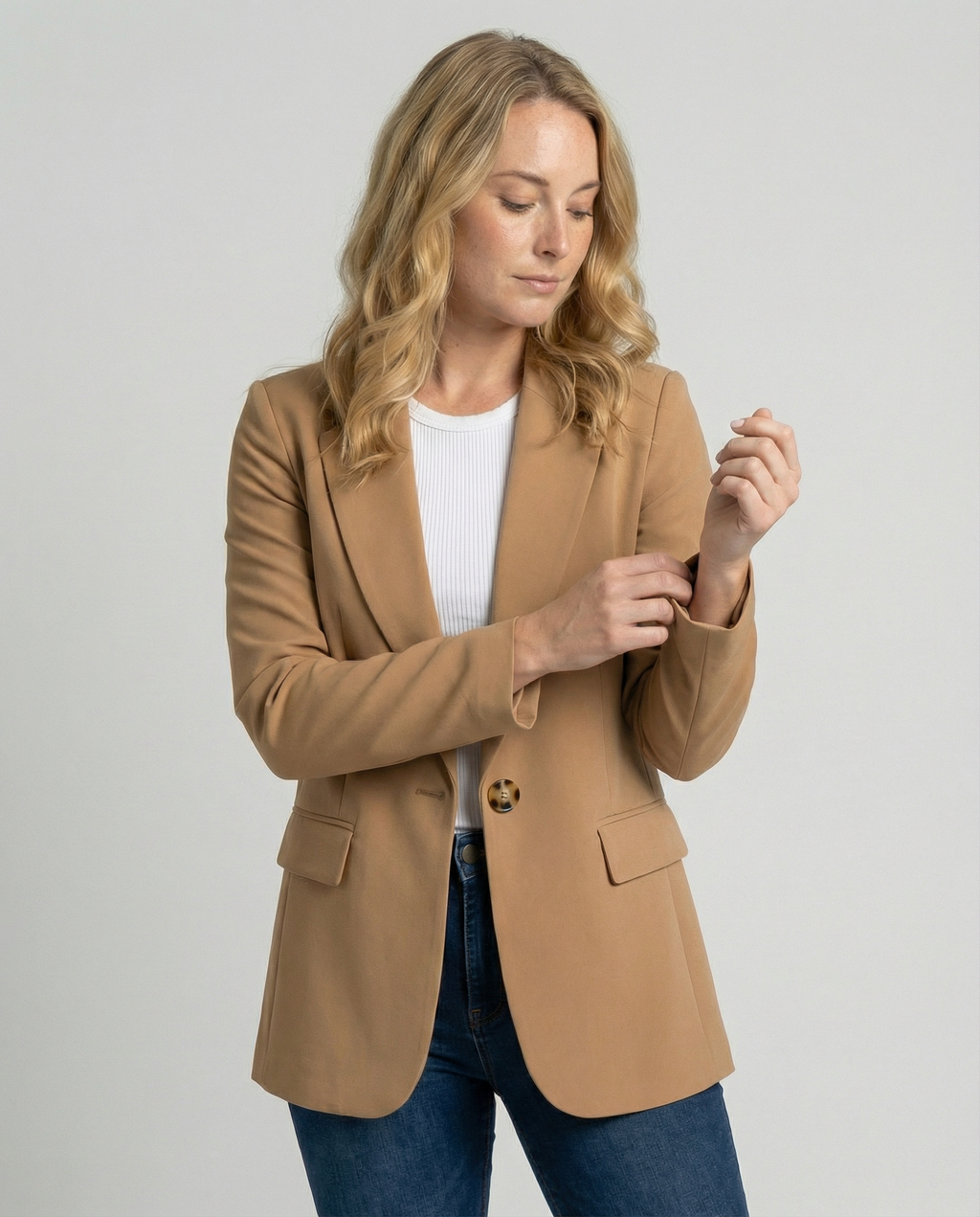 Scarlet | Women's Tailored Classic Fit Blazer with Long Sleeves