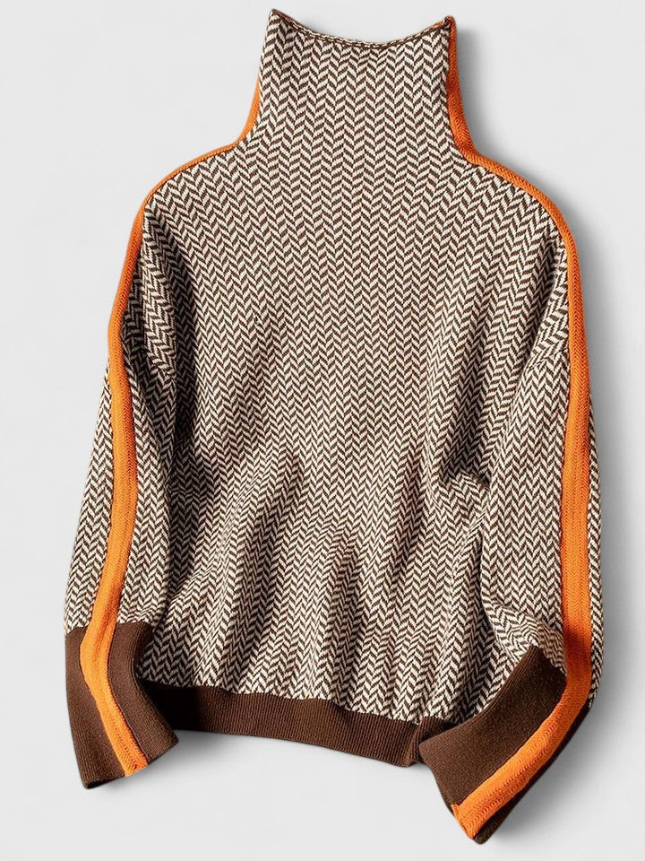 Savannah | Sophisticated knit sweater with contrast trim