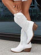 Skye | Orthopedic western boots with perforated panels