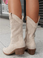 Skye | Orthopedic western boots with perforated panels