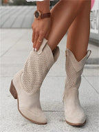 Skye | Orthopedic western boots with perforated panels