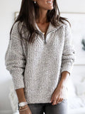 Zara | Women’s zip up ribbed sweater with soft knit feel