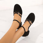 Scarlet | Women's Black Dance Shoes with Ankle Strap