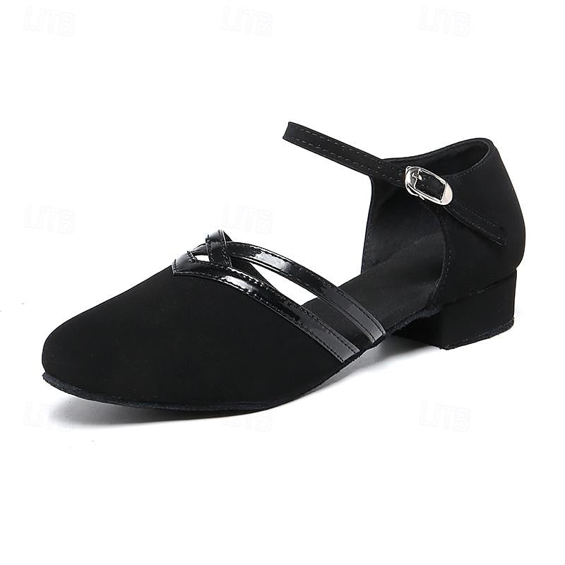 Scarlet | Women's Black Dance Shoes with Ankle Strap